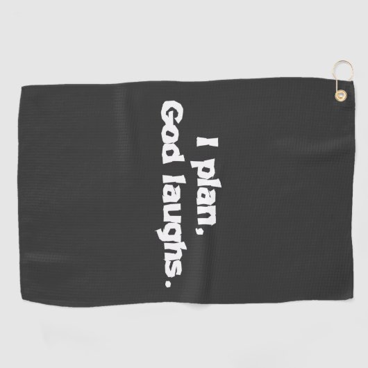 私は神が笑い回復おもしろいスピリチュアル引用文 ゴルフタオル (横)