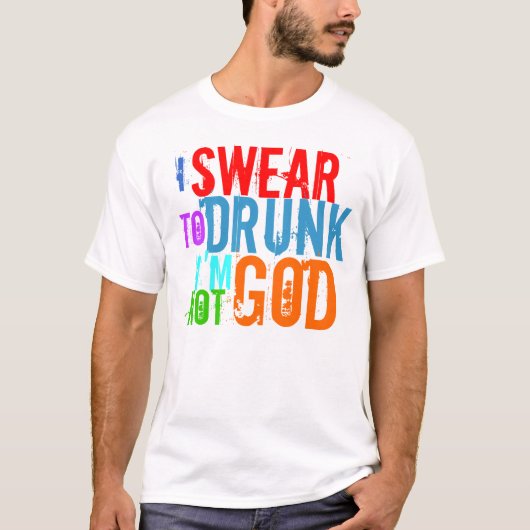 私は神で飲はない Tシャツ (正面)