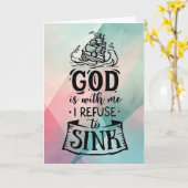 私は神と共に沈むことを拒む カード (黄色い花)