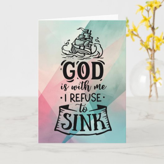 私は神と共に沈むことを拒む カード (黄色い花)