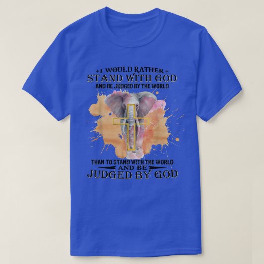 私は神と共に立ち、神によって裁かれたい Tシャツ (デザイン正面)