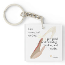 私は神と関係がある；私は善を得る…キーホルダー