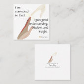 私は神と関係がある;私は良い得る…バス。カード スクエア名刺 (正面/裏面)