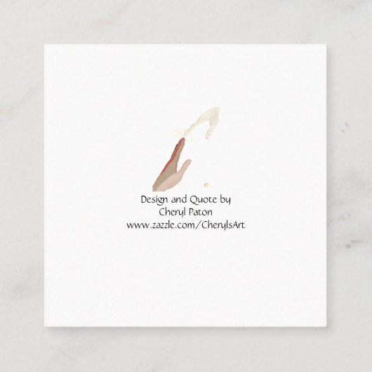 私は神と関係がある；私は良い得る…バス。カード スクエア名刺 (裏面)