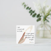 私は神と関係がある;私は良い得る…バス。カード スクエア名刺 (スタンド正面)