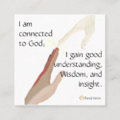 私は神と関係がある；私は良い得る…バス。カード スクエア名刺 (正面)