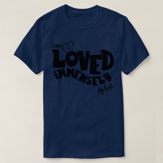 私は神に大いに愛されている Tシャツ (デザイン正面)