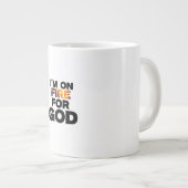 私は神のために燃えている。 ジャンボコーヒーマグカップ (正面右)