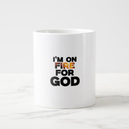 私は神のために燃えている。 ジャンボコーヒーマグカップ