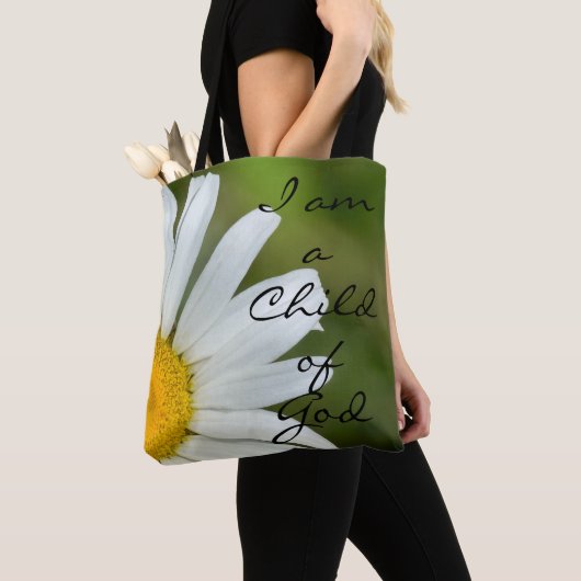 私は神のオフセットのデイジーのトートバックの子供です トートバッグ (クローズアップ)