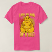 私は神の体を持おもしろいっているパパのデザイン Tシャツ (デザイン正面)