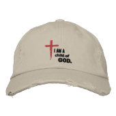 私は神の刺繍帽子の子 刺繍入りキャップ (正面)