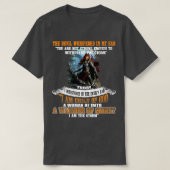 私は神の子であり、信仰の女であり、戦士でもある Tシャツ (デザイン正面)