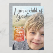 私は神の子ですバプテカスタムスマ招待状 招待状 (正面/裏面)