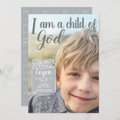私は神の子ですバプテカスタムスマ招待状 招待状 (正面/裏面)