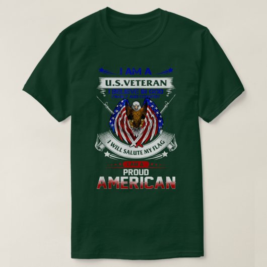 私は神の家族と国信じの米国の退役軍人 Tシャツ (デザイン正面)