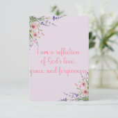 私は神の愛の肯定のカードを反映している サンキューカード (スタンド正面)