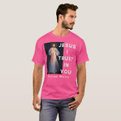 私は神の慈悲のカトリックを信じるイエス Tシャツ (正面フル)