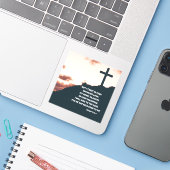 私は神の救いの歌を歌う詩篇13:5-6 シール (ノートパソコンとiPhone)