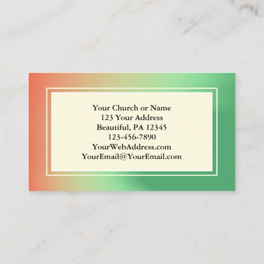 私は神の教会のイベントフライヤー 名刺 (裏面)