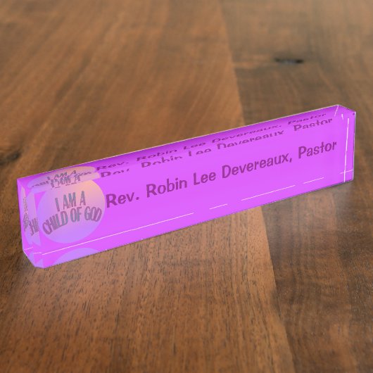 私は神の机用ネームプレートの子供です デスクネームプレート (側面)