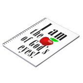 私は神の目のりんごキリスト教 ノートブック (左側)