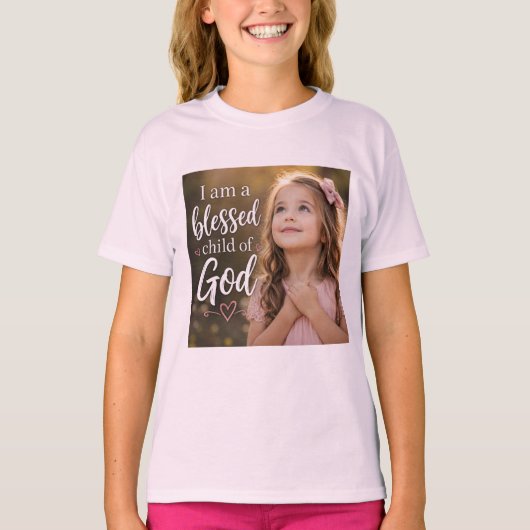 私は神の祝福を受けた子ども Tシャツ (正面)