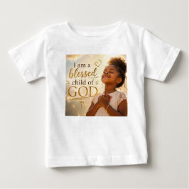 私は神の祝福を受けた子供です ベビーTシャツ