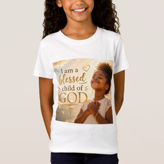 私は神の祝福を受けた子供です Tシャツ (正面)