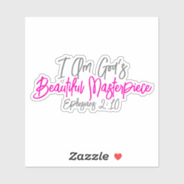 私は神の美しい最高傑作クリスチャン シール