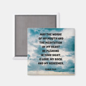 私は神の聖書の聖句詩篇19:14 マグネット (正面/裏面)