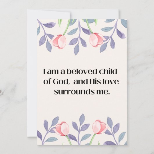 私は神の肯定引用文の愛する子だ シーズンカード (正面)