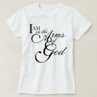 「私は神の腕の中にいる」おしゃれなスピリチュアルデザイン Tシャツ