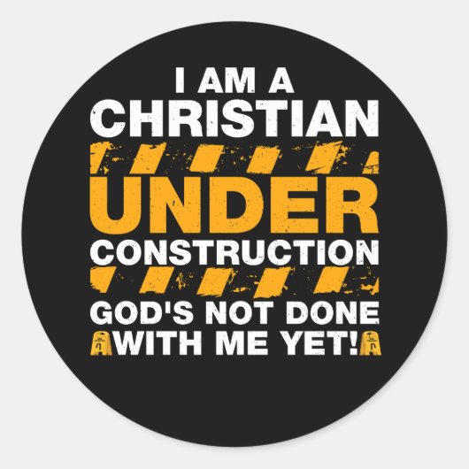 私は神の行われぬ建築の下でクリスチャンだ ラウンドシール (正面)