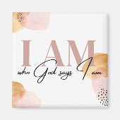 「私は神の言う通りの人間だ」と感動的言う マグネット (正面)