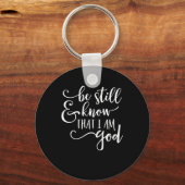 私は神の詩篇46 10 Chris キーホルダー (正面)