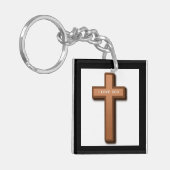 "私は神を愛する"クロス キーホルダー (正面左)