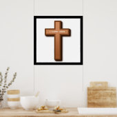 "私は神を愛する"クロス ポスター (キッチン)