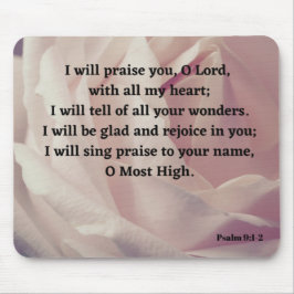 私は神を賛美し、すべての私のハート聖書の節を読む マウスパッド