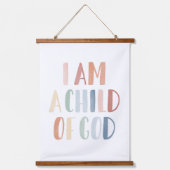 私は神レインボーキッズルームデコールの子供 吊り下げ型タペストリー (正面)