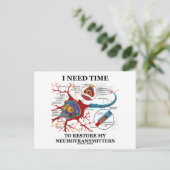 私は神経伝達物質を回復する時間が必要だ ポストカード (スタンド正面)