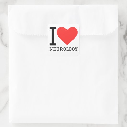 私は神経学が大好きだ スクエアシール (バッグ)