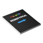 私は神経性自閉症おもしろいのTシャツを着ている ノートパッド (アングル)