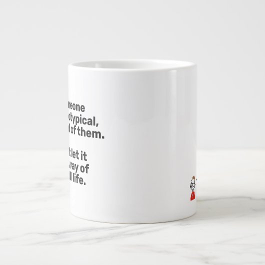 私は神経質なマグカップを好き ジャンボコーヒーマグカップ (正面)