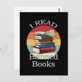 私は禁断読図書図書読書本リーダー ポストカード (正面/裏面)