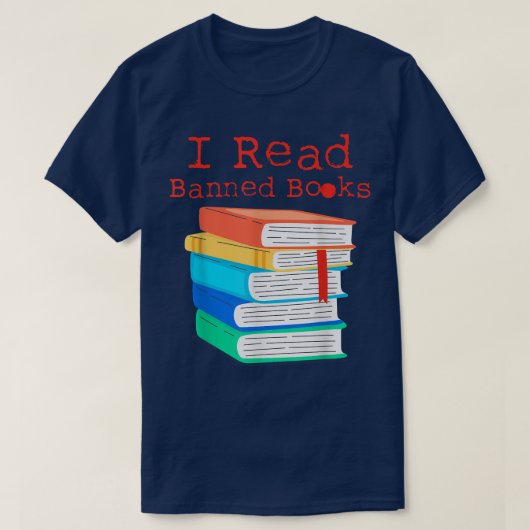 私は禁断読本の週の本の恋人Bibliophile Fu Tシャツ (デザイン正面)