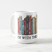 私は禁止された文芸陶芸のマグカップを持っている コーヒーマグカップ (正面左)