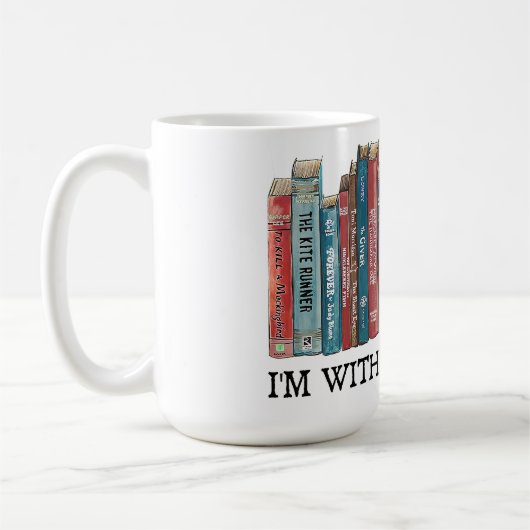 私は禁止された文芸陶芸のマグカップを持っている コーヒーマグカップ (左)