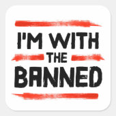 私は禁止された本を持っている スクエアシール (正面)