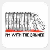 私は禁止された本を持っている スクエアシール (正面)